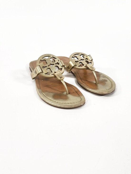Tory Burch Shoes - Tory Burch Metallic Gold Miller Sandals Size 7